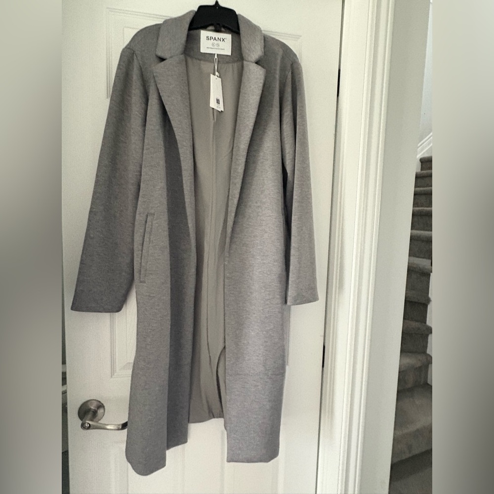 SPANX Classic Gray Trench Coat